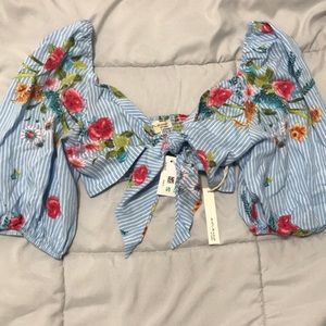 FLORAL BANDEAU CROP TOP 💐